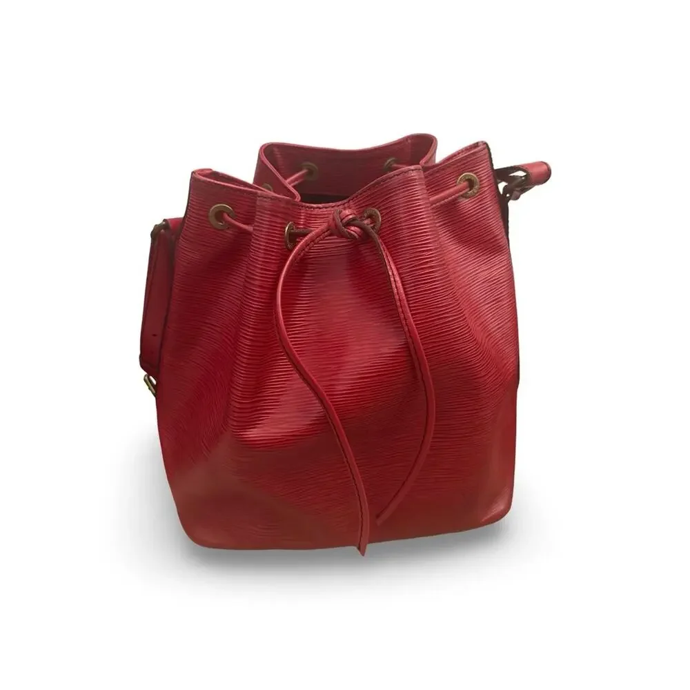 Louis Vuitton Red/Wine Epi Noé BB Bucket Bag | Adjustable Shoulder Strap